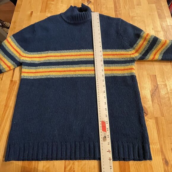 Old Navy Sweater Wool‎ Colorblock Stripe Long Sleeve Pullover Womens L - Picture 5 of 6